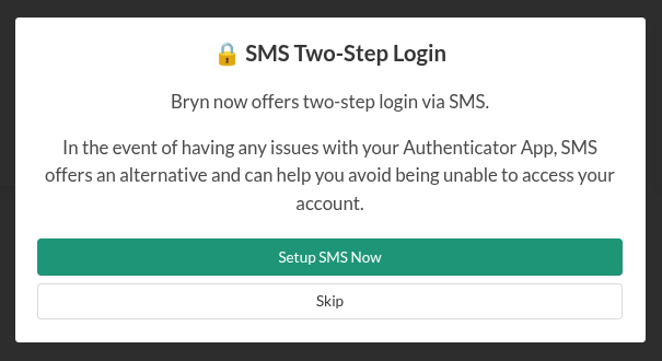 **SMS setup**