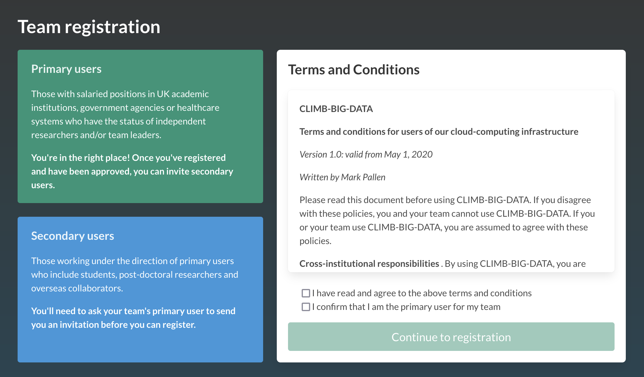 Bryn registration form